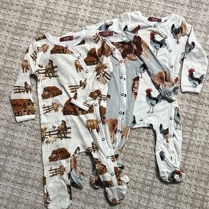 Milkbarn Bundle of Cute Print Footies